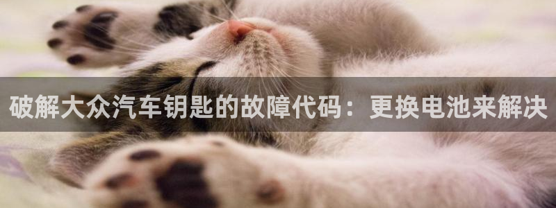优发国际平台u8是什么软件：破解大众汽车钥匙的故障代码：更换电池来解决