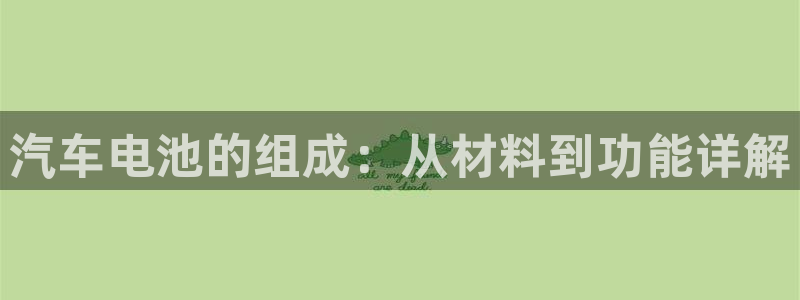 优发国际手机版下载官网：汽车电池的组成：从材料到功能详解