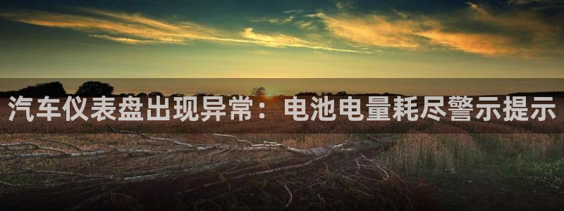 优发国际登录l8：汽车仪表盘出现异常：电池电量耗尽警示提示